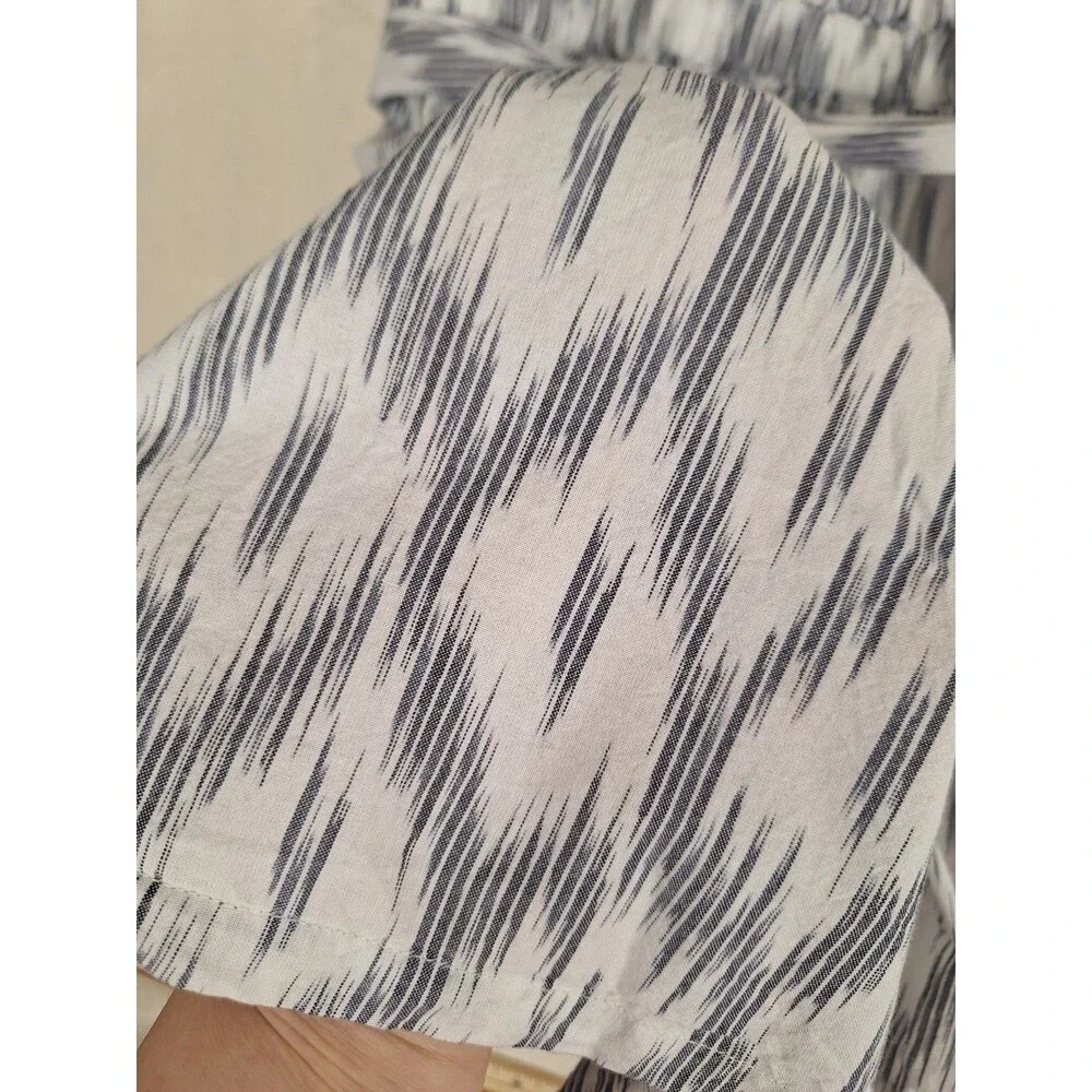Toad & Co Shakti Womens XL Romper Organic Cotton Belt Pleated Shorts Ikat Nwt